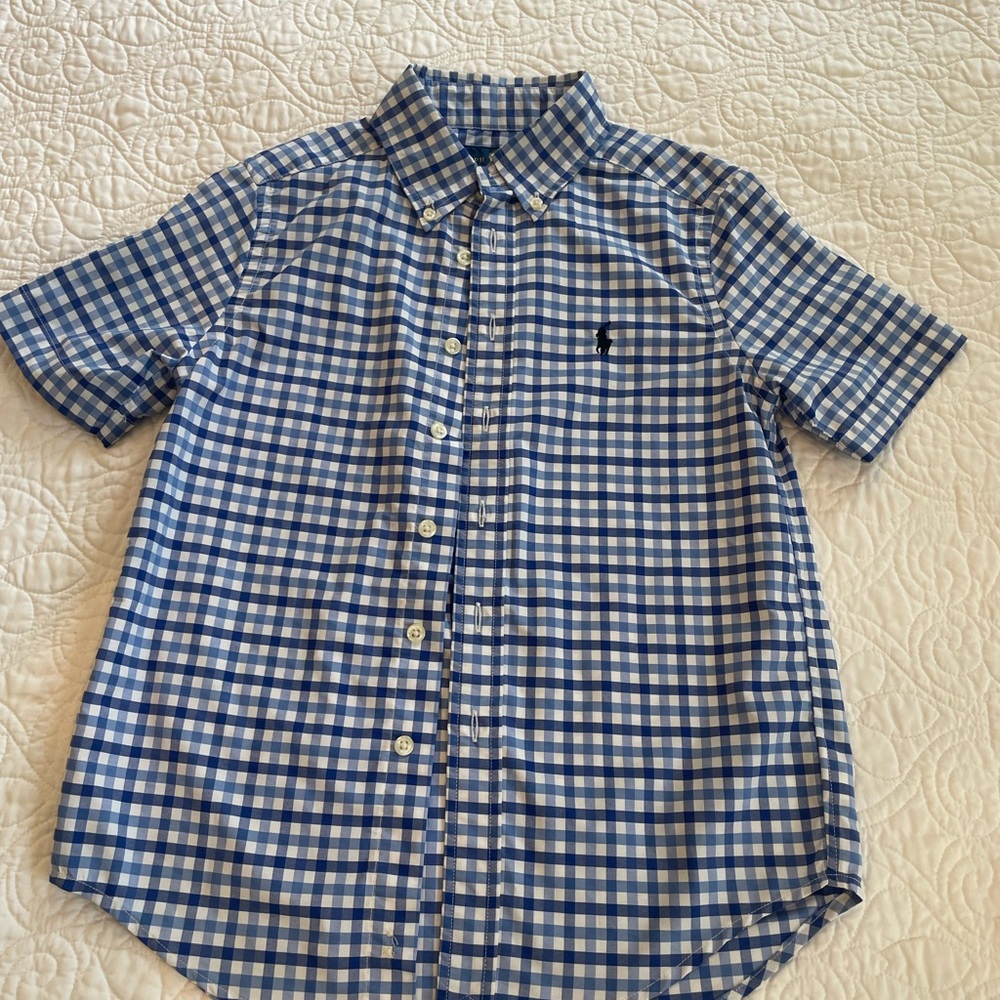 Boys Ralph Lauren performance button up. Size small (8)